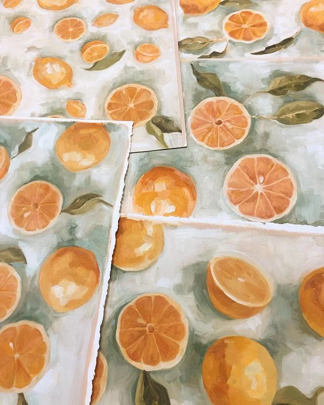 Recently passed my 2.5 year anniversary @theworldartgroup and started shifting through old paintings.  Orange patterns may have been a long time coming...🍊🍊🍊 .
.
.
.
.
.
.
.
#oilpaint #artlicensing