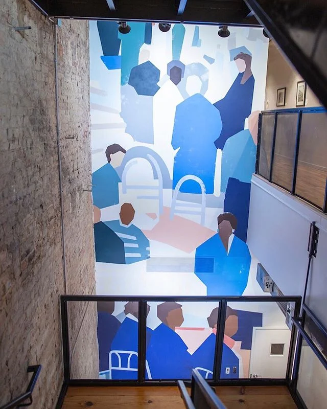 Another pic of the @gatherrva mural taken by @caseytempleton ✨ .
.
.
.
.
.
#gather #rvamurals