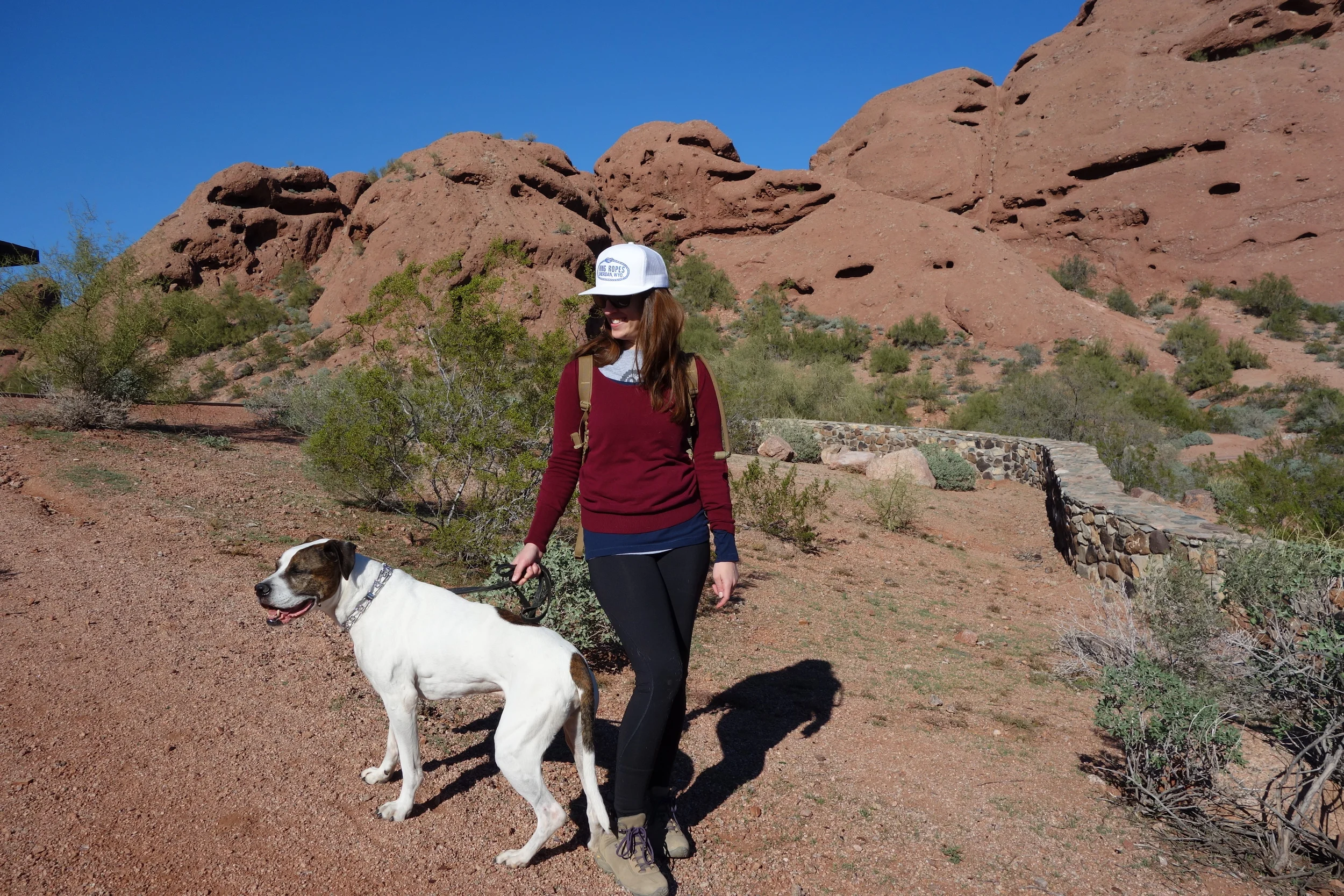 two buttes trail. two beauts trail? Also shout out to my buddies who work at the cattlmens assoc back in DC for the sweet hat! Sweetie has claimed it though, making it likely that I will never again wear it. Her, and her siblings are notorious hat thieves....looks better on her anyway.