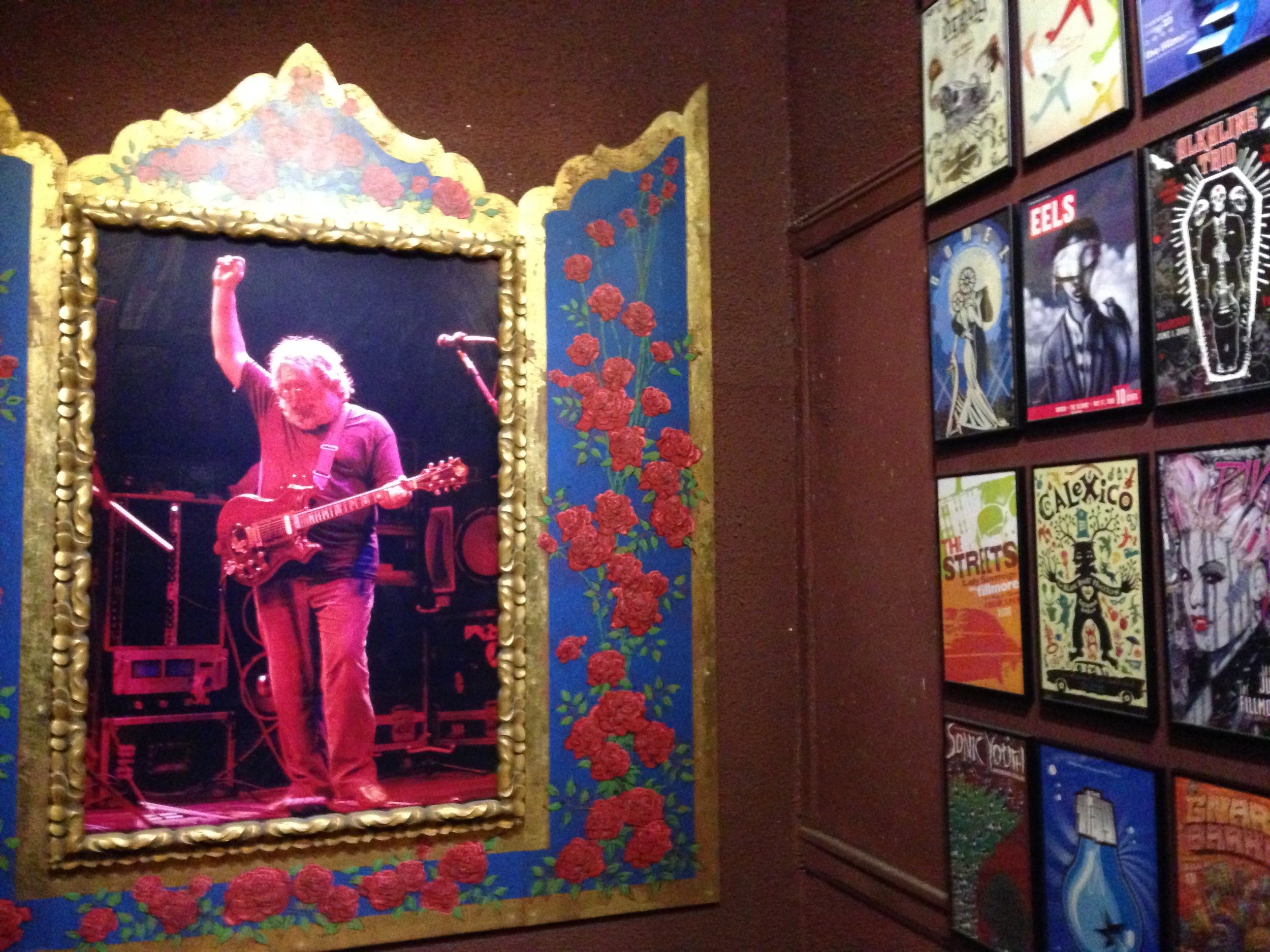 My bro played a second show at the Fillmore. The Fillmore, if you don't know, is the birthplace of a whole new type of music. Made famous by visionary Bill Graham, this place was the birthplace of the grateful dead and so many other bands that its walls just ooze coolness. The poster room upstairs is pretty epic. Had to post this one of Jerry. Great venue, great show. Ive always wanted hear a band here and the fact that I get to hear my family play here was a surreal experience. One that I would have never had if not for this trip. Once again I know that God loves me and he shows me almost ever day. 