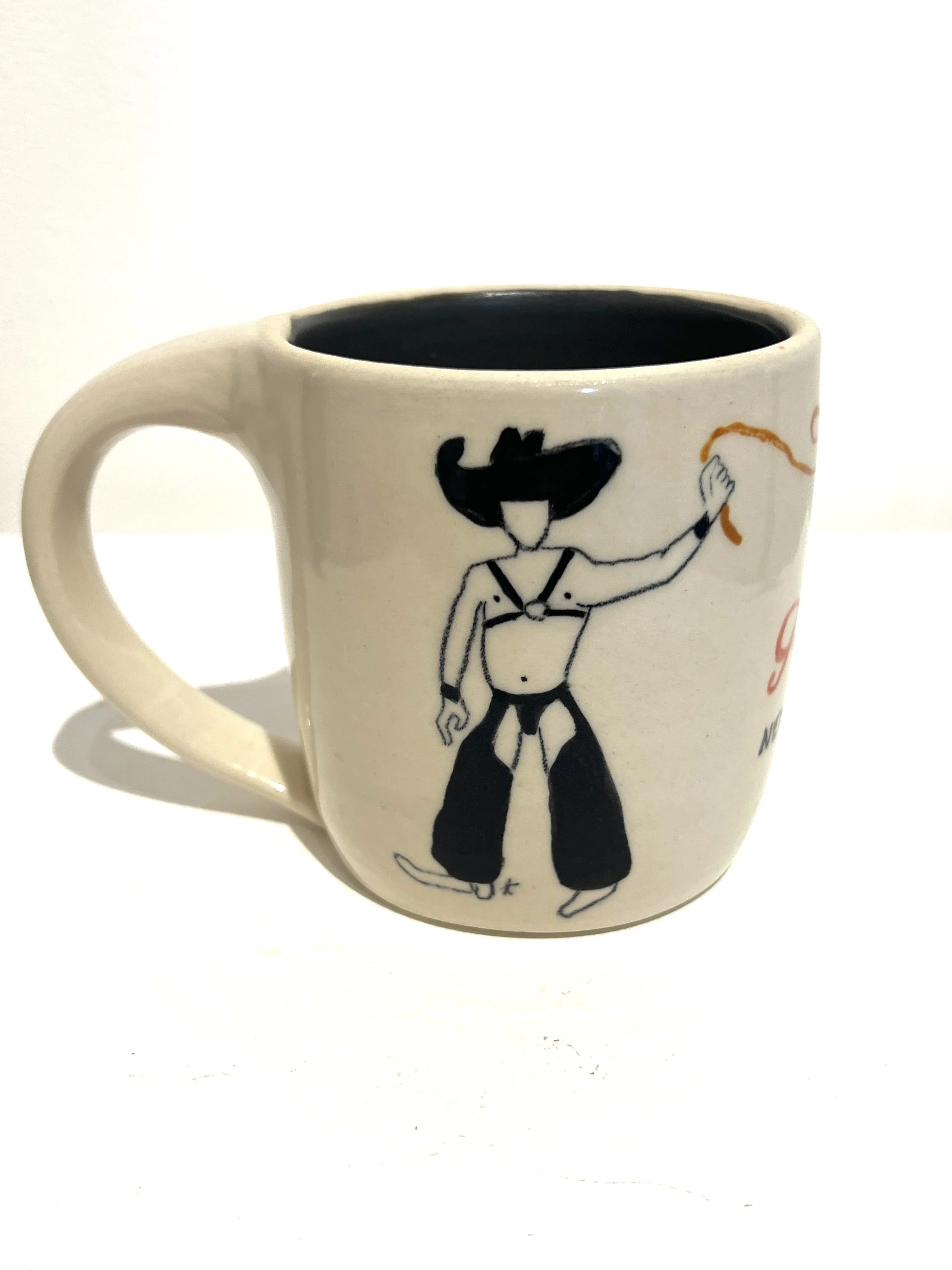 The Flaming Saddle mug