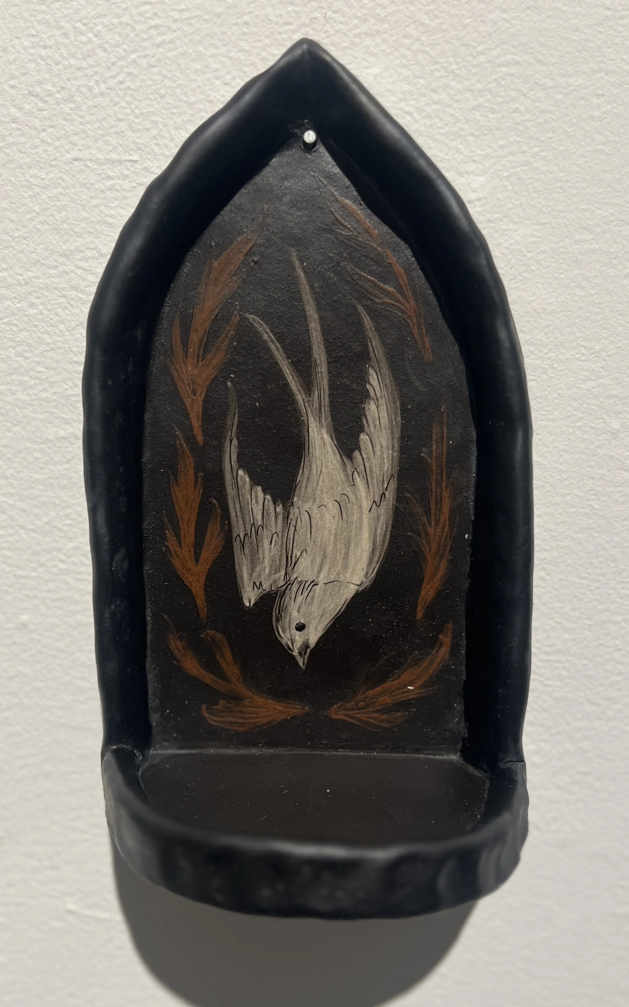 (Sold) Diving Swallow Wall Altar by Brooke Gillon