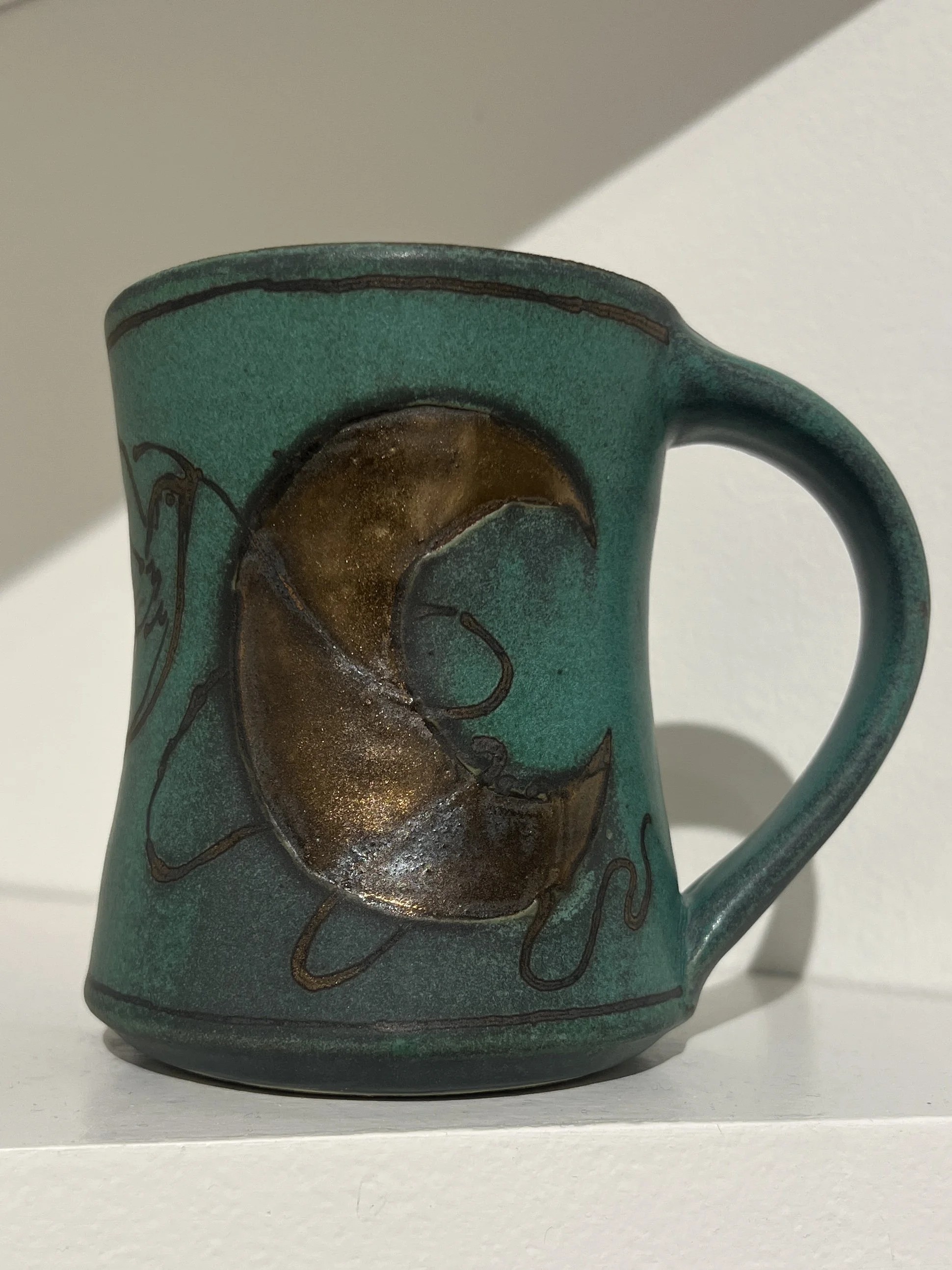 Matte Green Moon  Mug