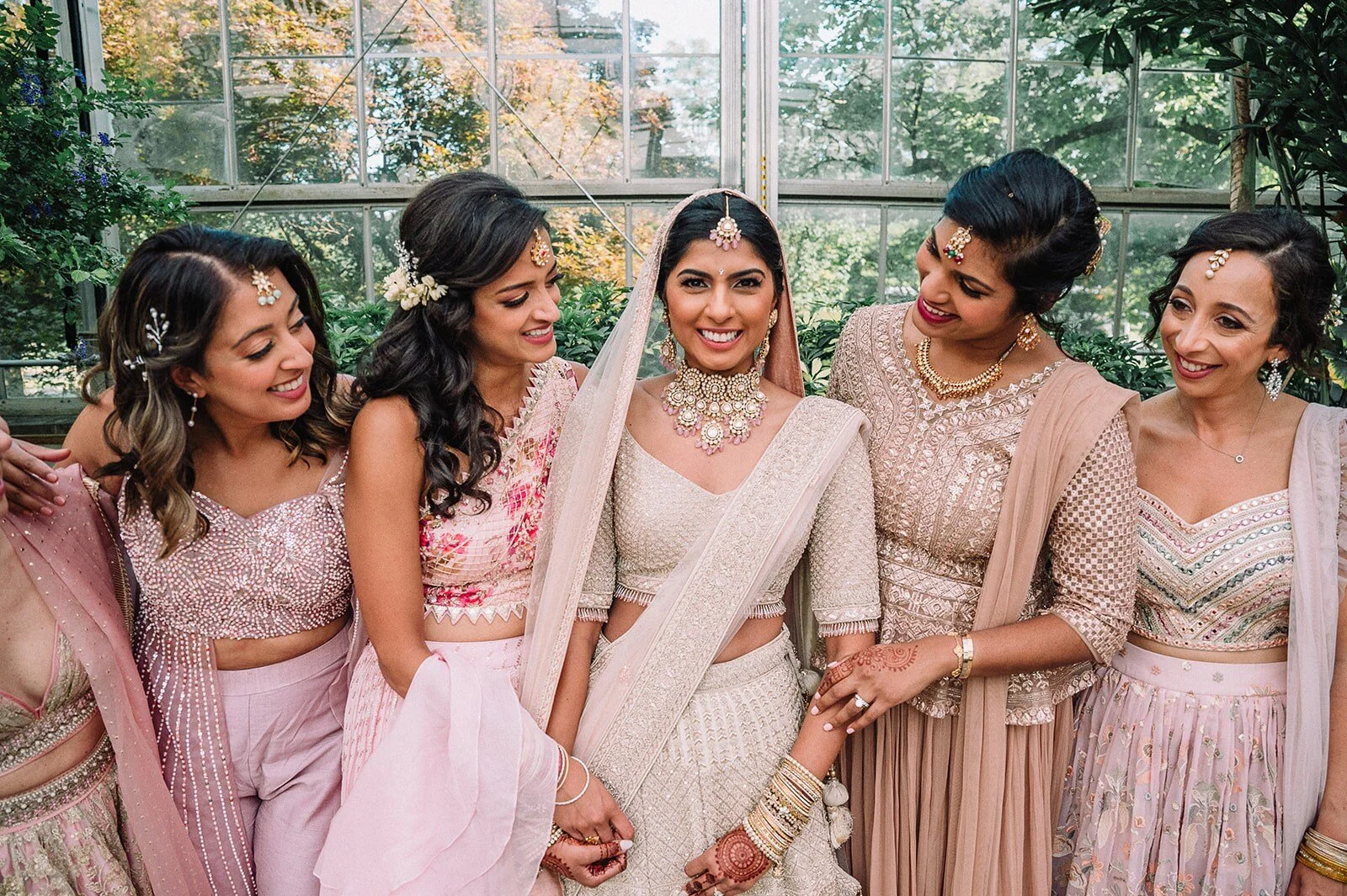 Pooja and her girls wore the most stunning spectrum of muted pinks for her ceremony at The Horticulture Center in Philly. We tucked away inside the greenhouse for portraits as her guests arrived for an epic Baraat!

Venue: @hortcenter.philly 
Planner