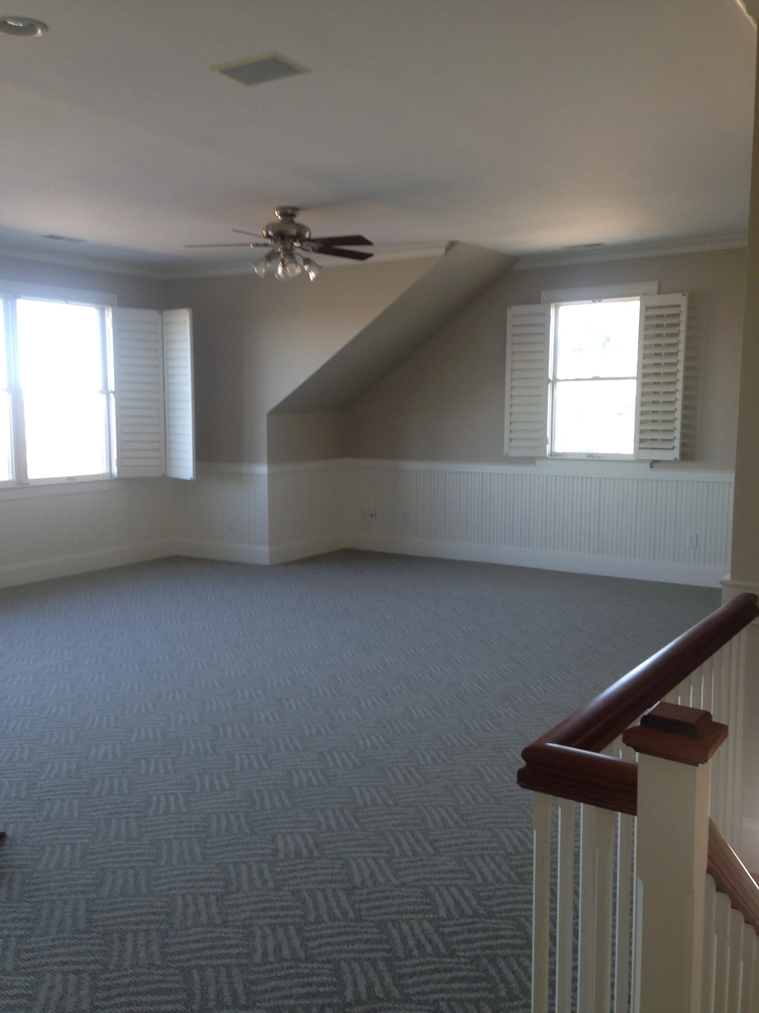 One of the selling points for the wife, a local artist, was ample second floor space for her studio. 