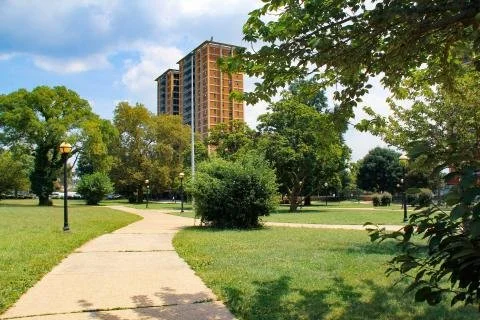 As part of its rehabilitation, Building B’s original brick facade would be removed and replaced with a unitized curtain wall.