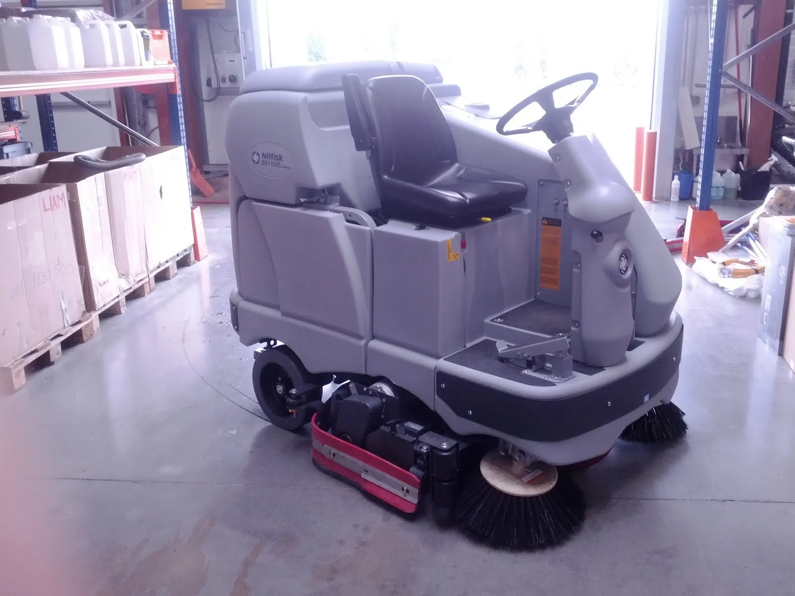 Nilfisk BR1300 Rider scrubber sweeper 