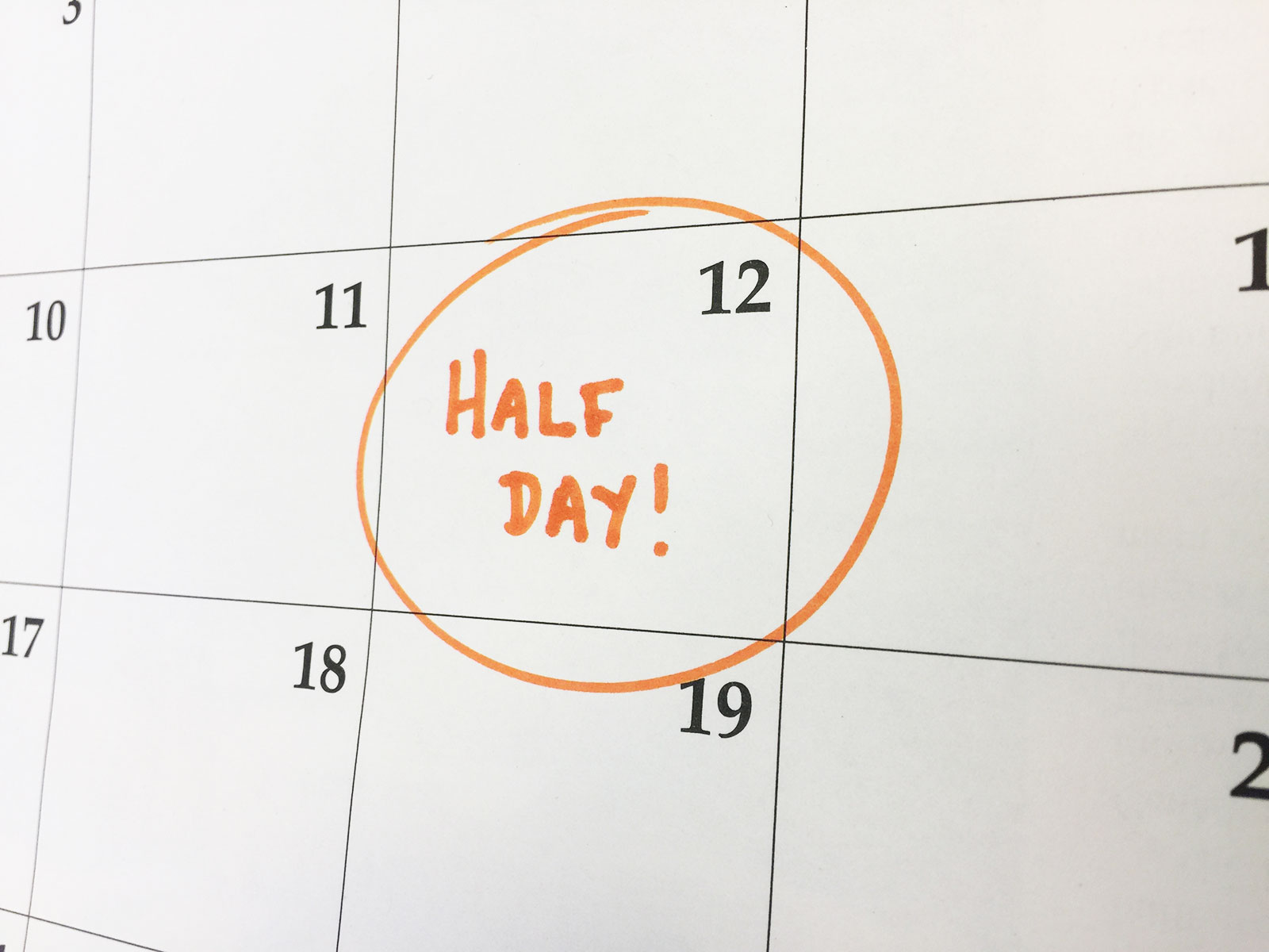 Half Day: Parent Conferences