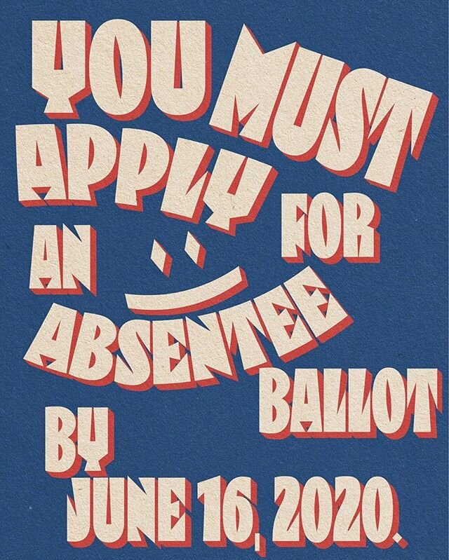 TODAY NYC ❤️ get ur absentee ballot nycabsentee.com graphic @fabianvhv