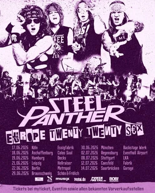 Steel Panther im Backstage