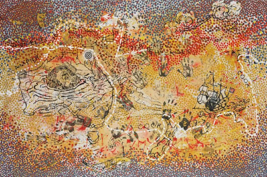 GORDON BENNETT, 1955-2014, Haptic Painting Explorer - The Inland Sea, 1993 Sold by Bonhams in 2012