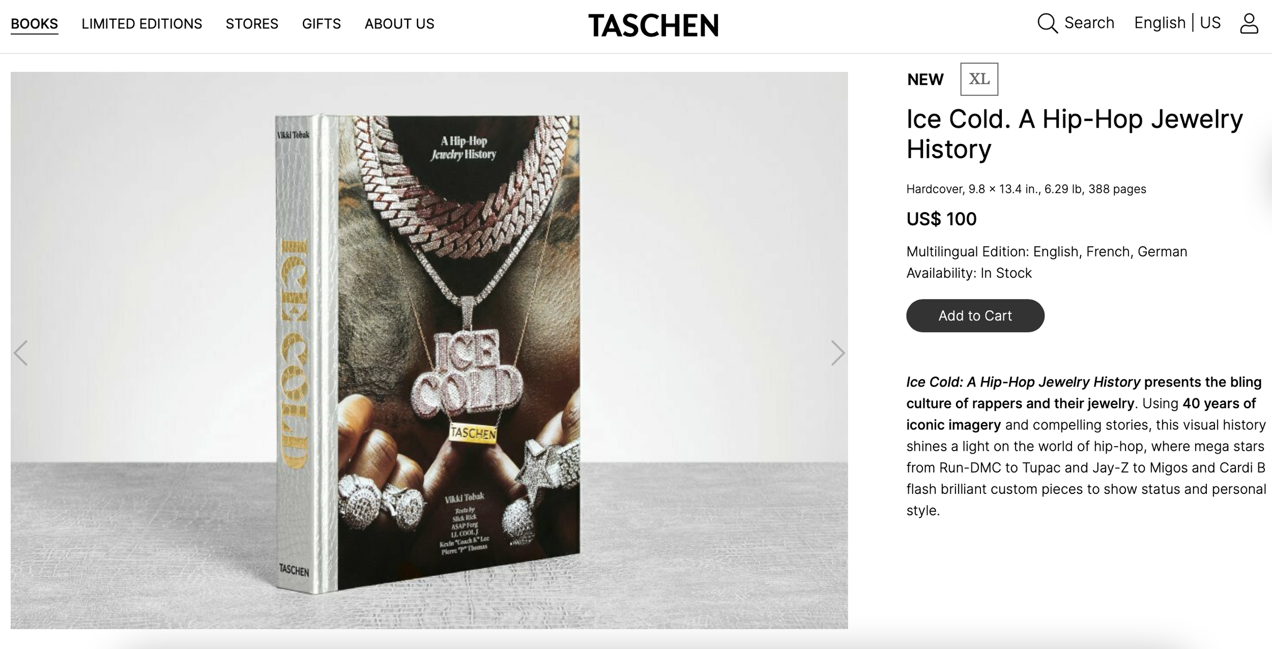 Ice Cold: A Hip-Hop Jewelry History, published by Taschcen 2022