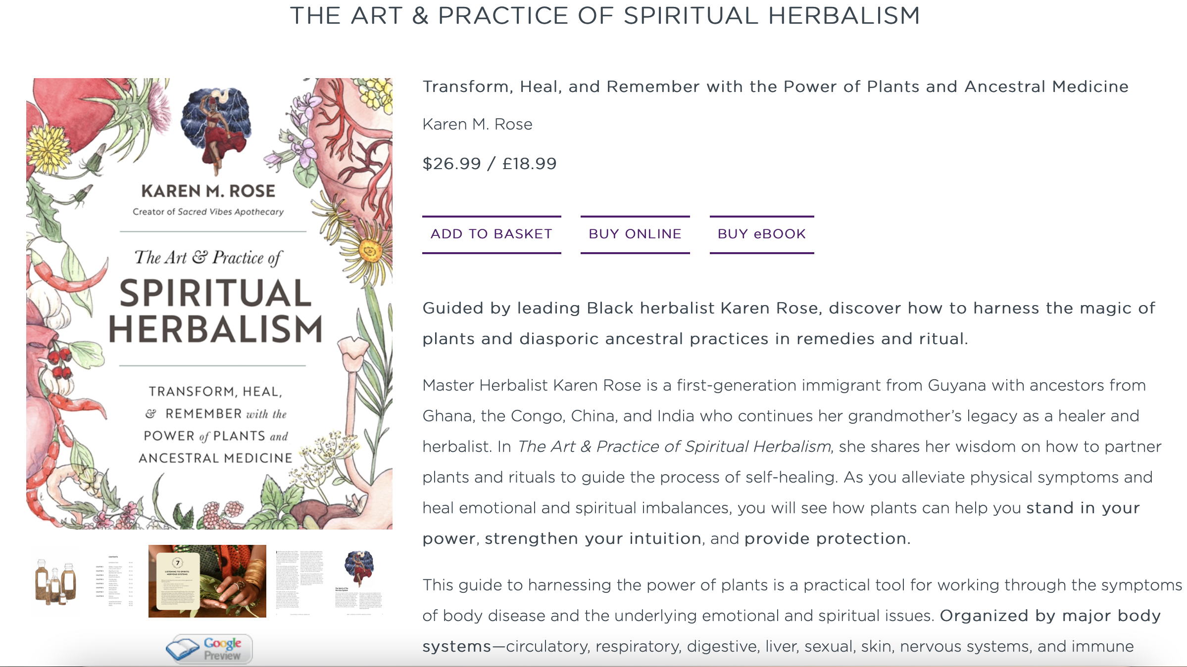 The Art and Practice of Spiritual Herbalism, by Karen Rose. Published by Quarto Books, 2022