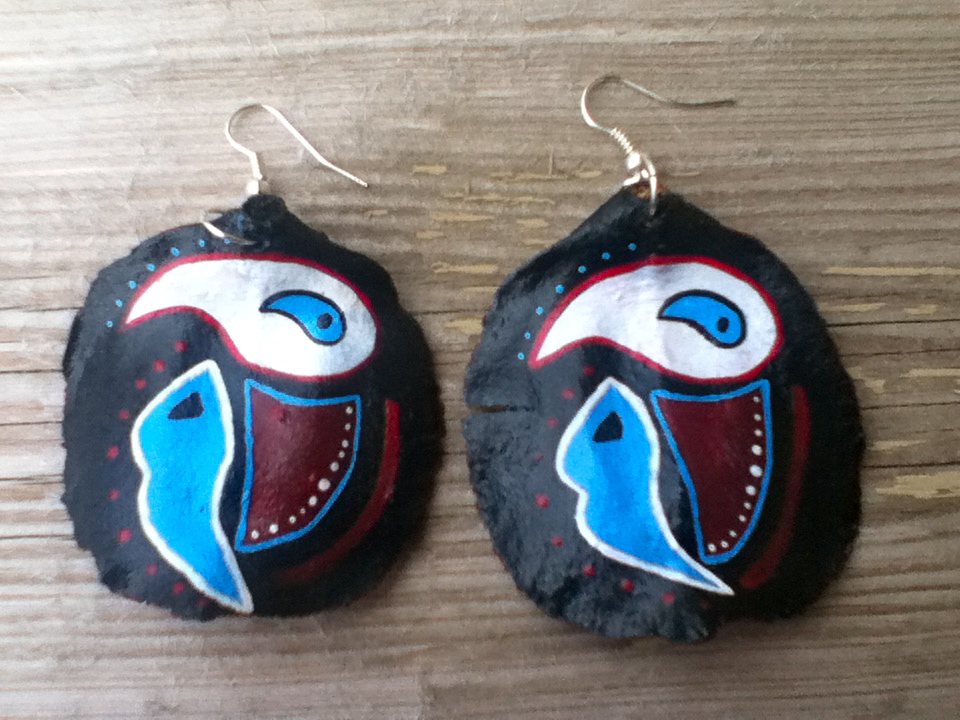  This pair was inspired by native Alaskan art 