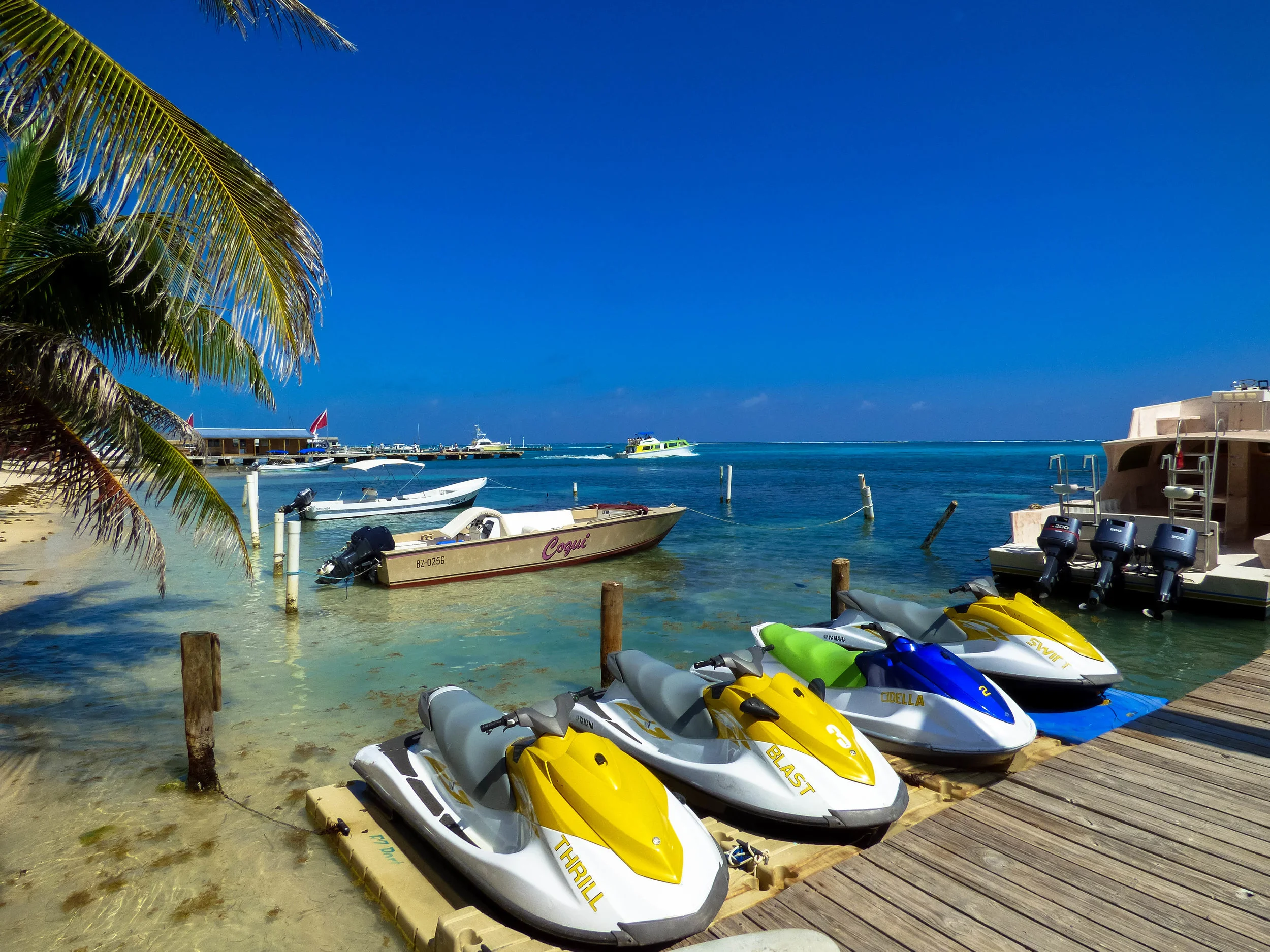 Waterfront in San Pedro, Ambergris Caye.