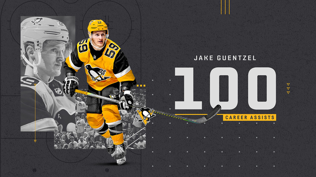 Jake Guentzel 100 NHL Assists