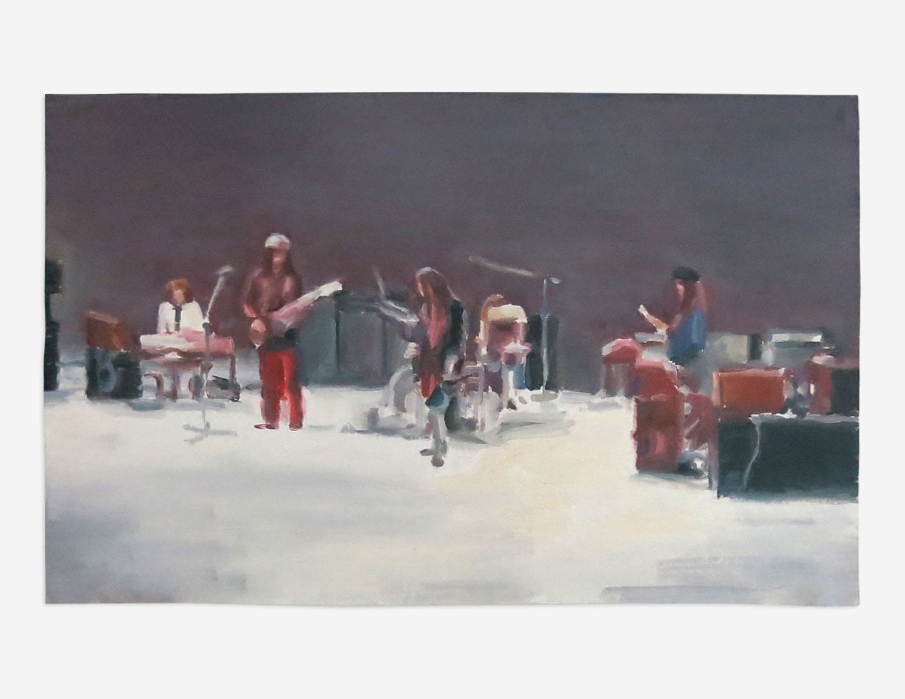 Curved Air 1972, Oil on Paper, 14.25" x 9", 2015