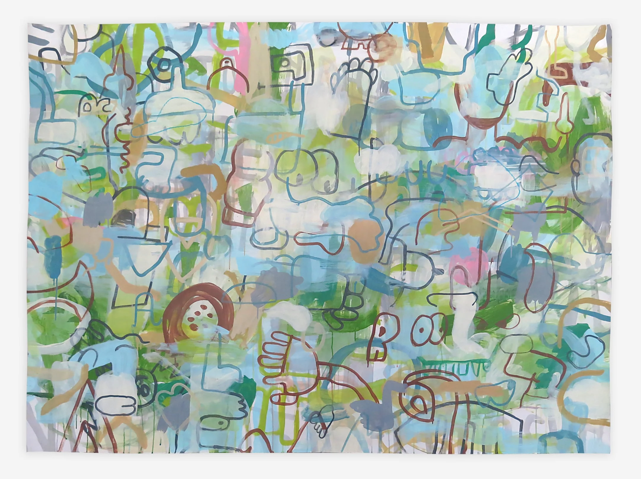 Invocation Method, Acrylic on Paper, 60" x 80", 2015