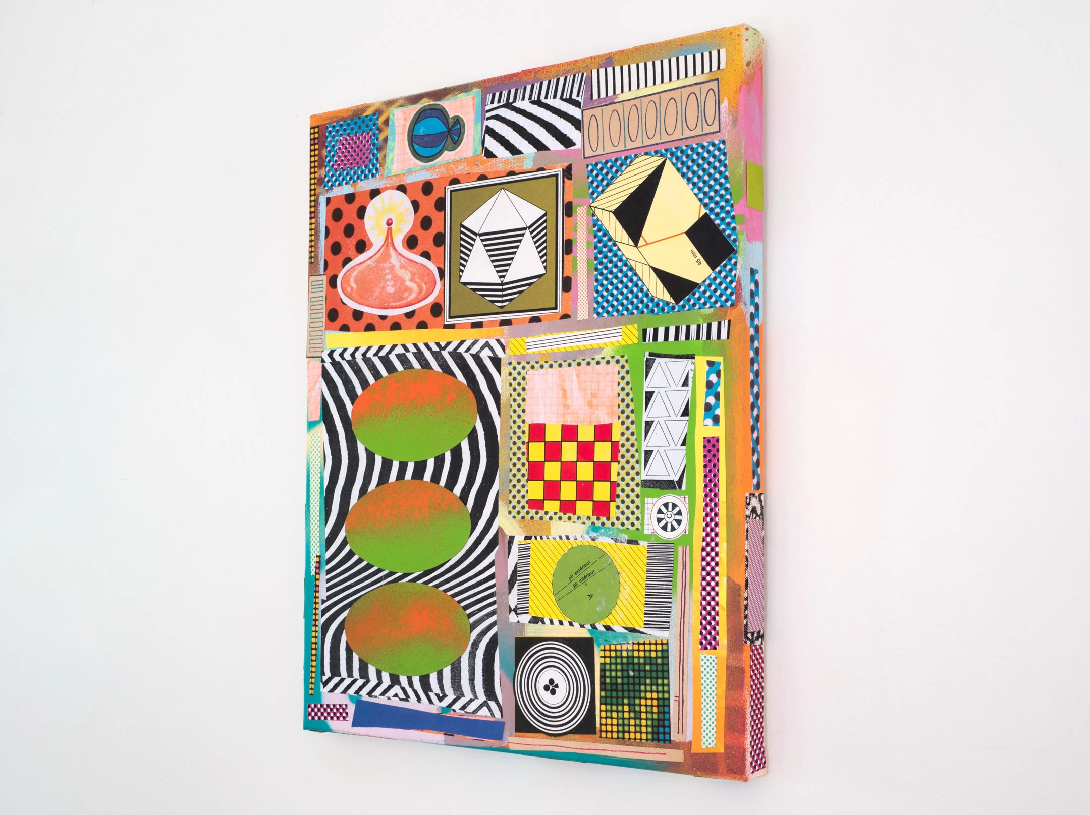 Strange Fourth Dimension, Side View, Mixed Media on Canvas, 11" x 14", 2017