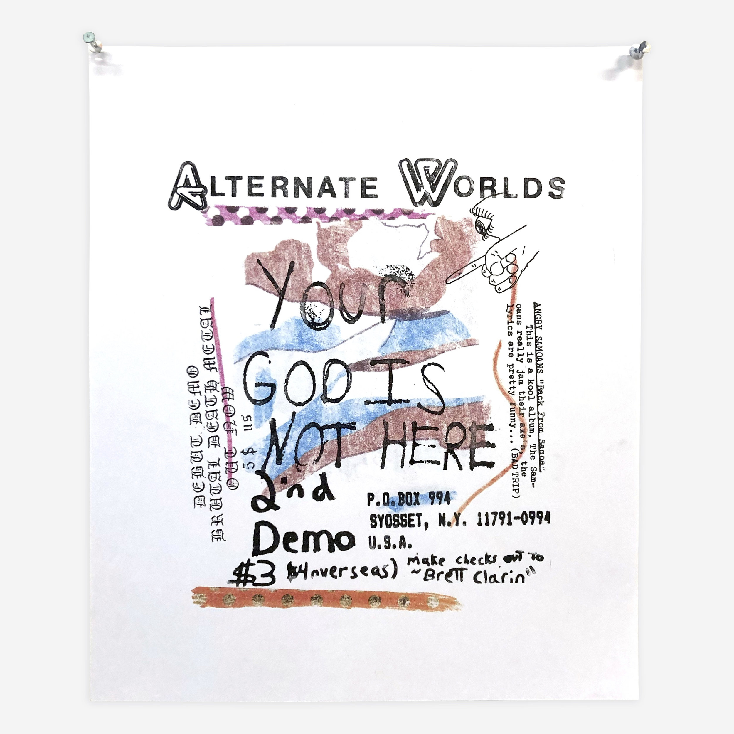 Alternate Worlds, ink transfer on paper, 14" x 17", 2019