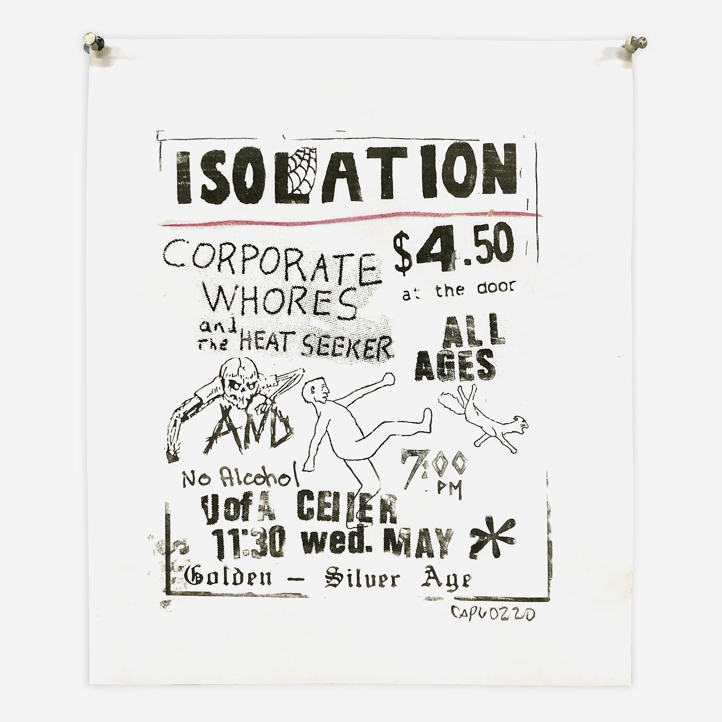 Isolation, ink transfer on paper, 14" x 17", 2019