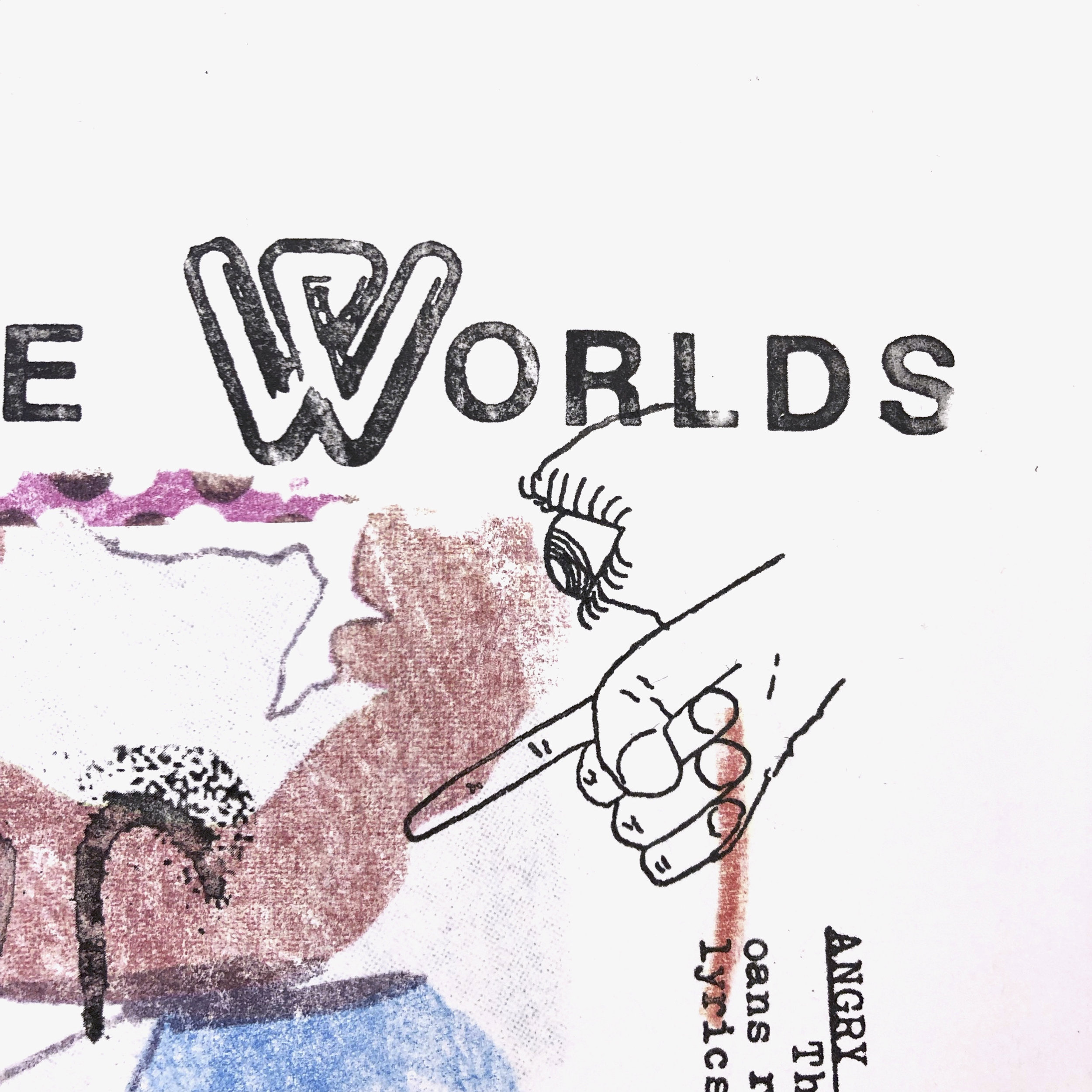 Alternate Worlds (detail), ink transfer on paper, 14" x 17", 2019