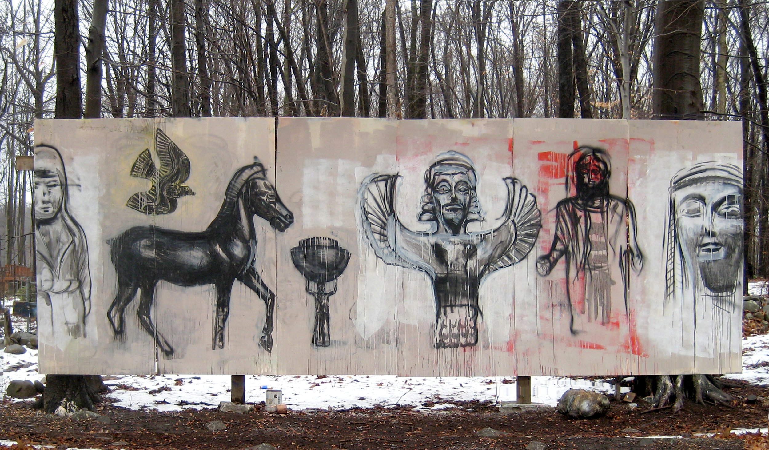   Mural,  mixed media, Chestnut Ridge, New York, 2009   Nonextant  