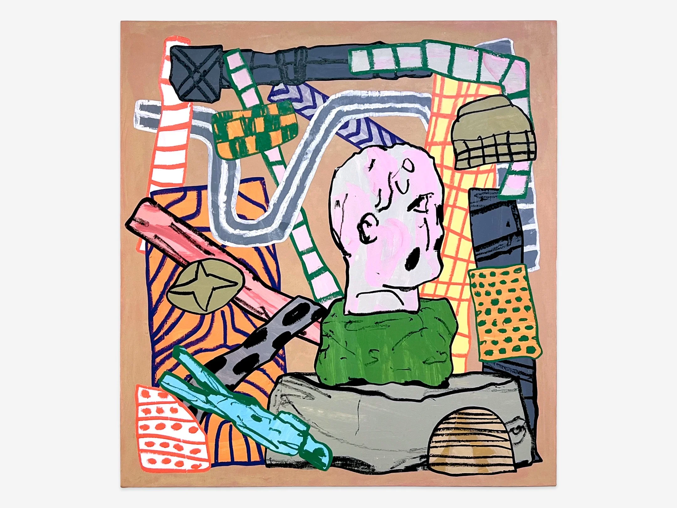   Untitled (092725,)  Mixed media on canvas, 38"x40", 2025 