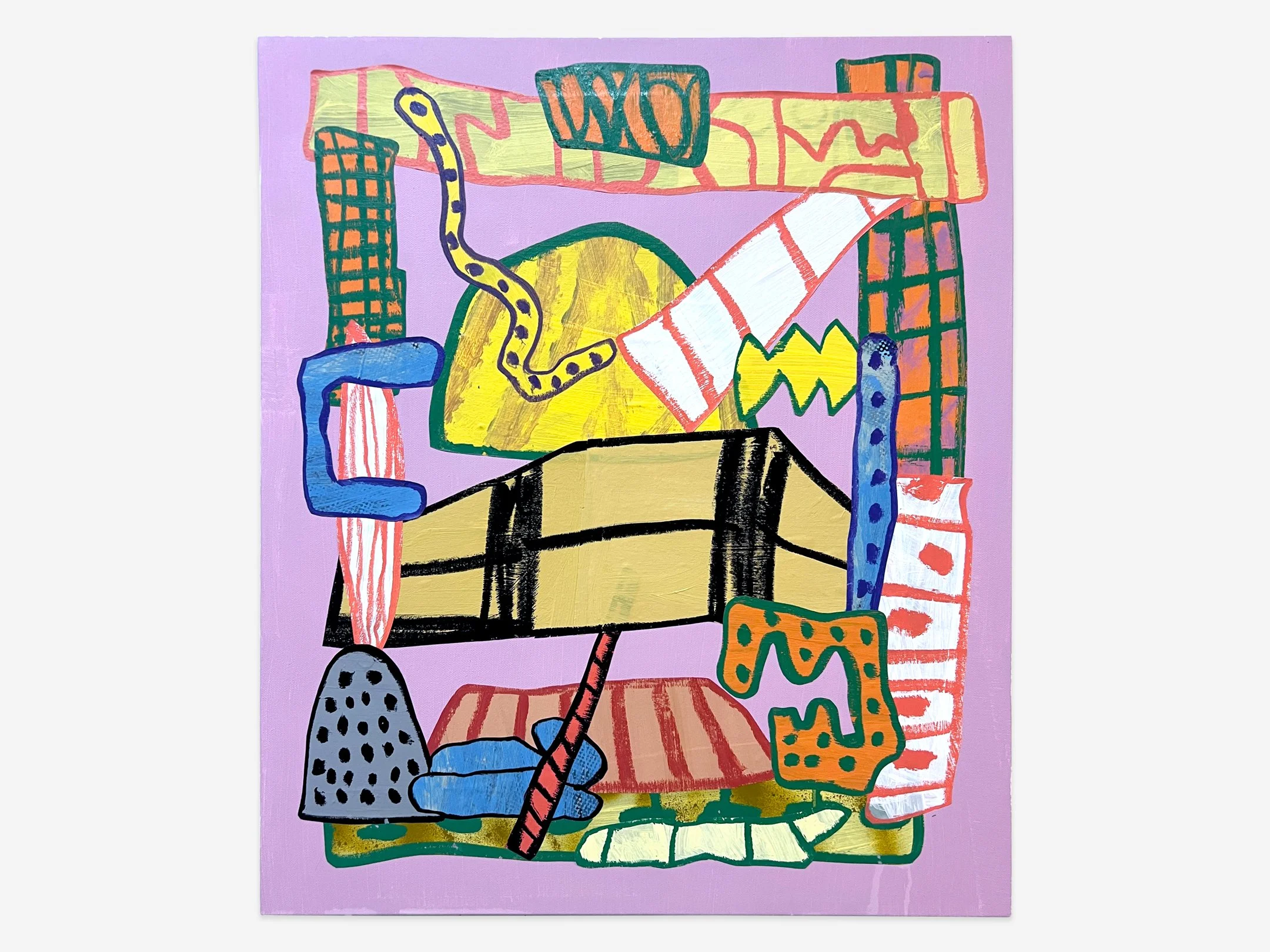   Untitled (070725,)  mixed media on canvas, 20”x 24”, 2025 