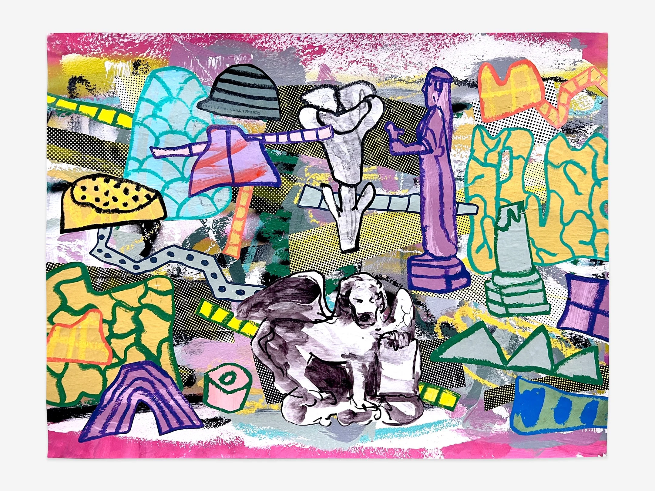   Untitled (061025a,)  mixed media on paper, 18”x 24”, 2025 