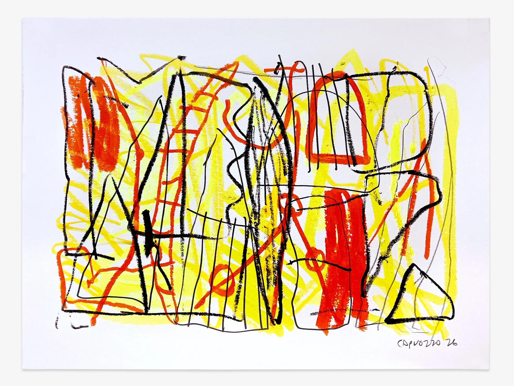   Untitled (091426c ), mixed media on paper, 18" x 24,“ 2026 