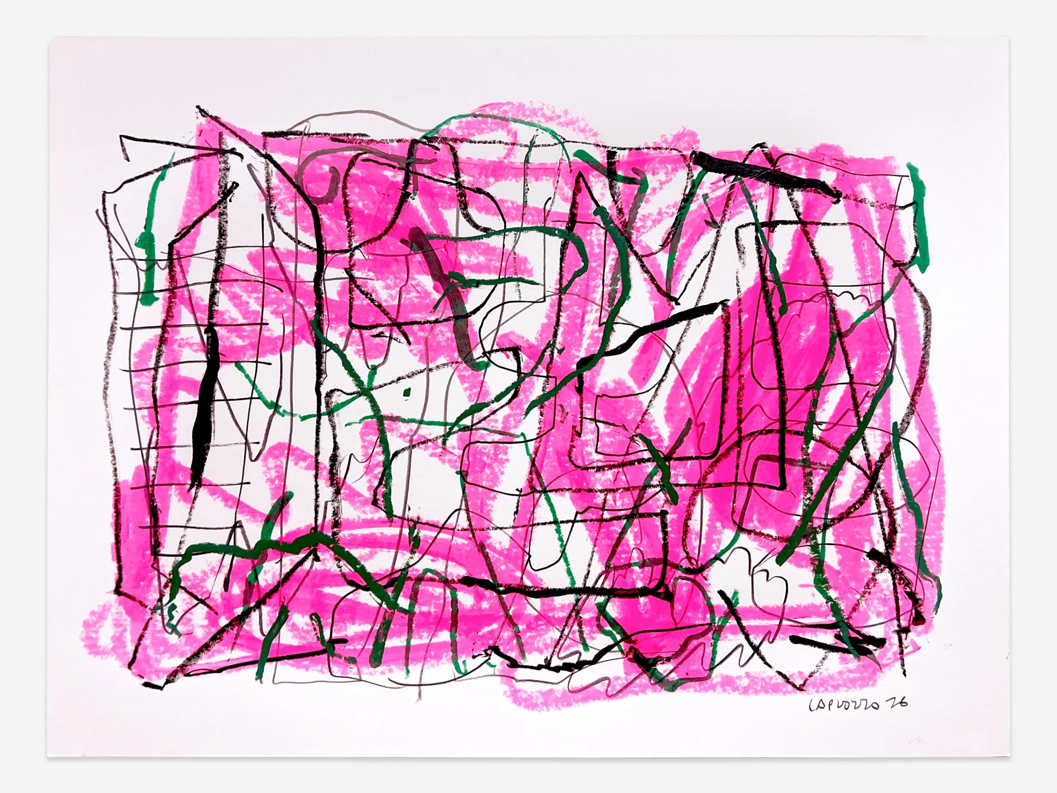   Untitled (091426a ), mixed media on paper, 18" x 24,“ 2026 