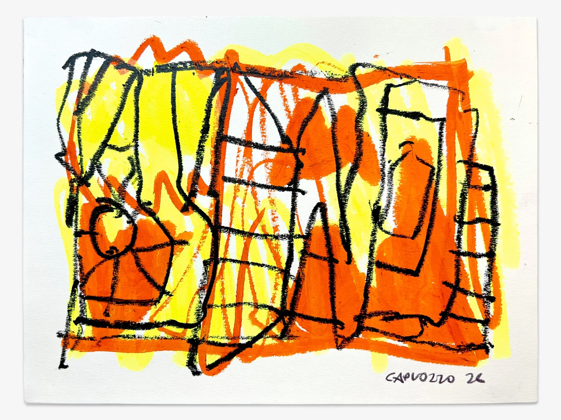   Untitled (090826c ), mixed media on canvas, 9" x 12,“ 2026 