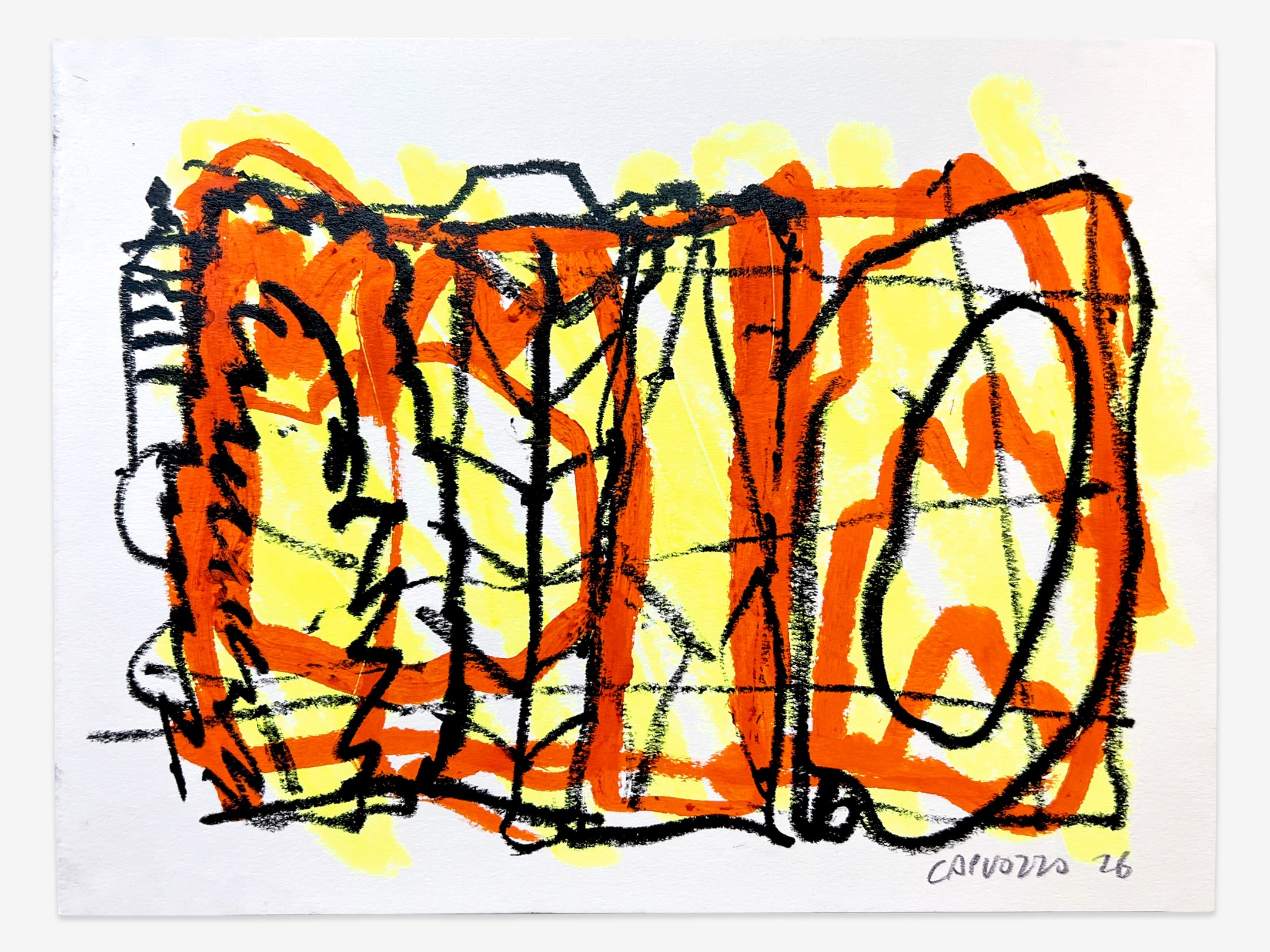   Untitled (090826a ), mixed media on canvas, 9" x 12,“ 2026 
