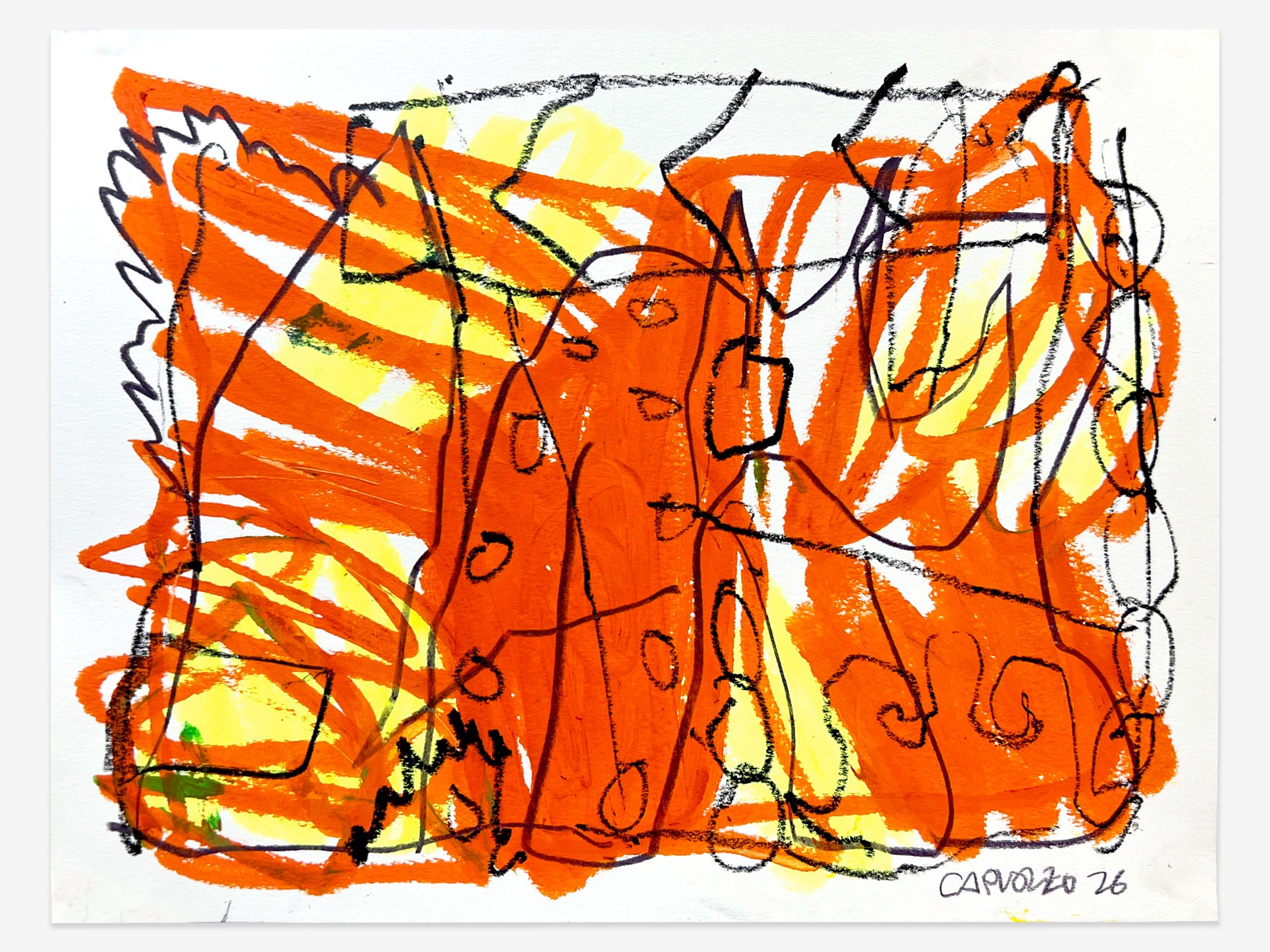   Untitled (090826b ), mixed media on canvas, 9" x 12,“ 2026 