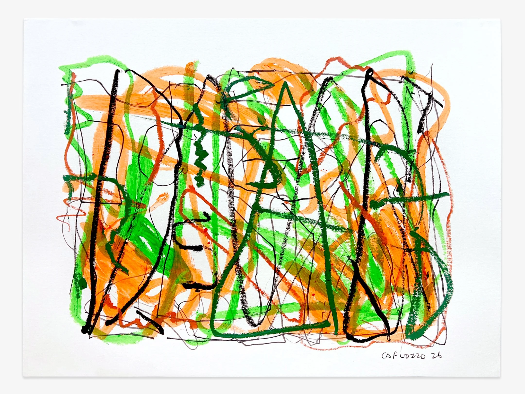   Untitled (091426 ), mixed media on paper, 18" x 24,“ 2026 