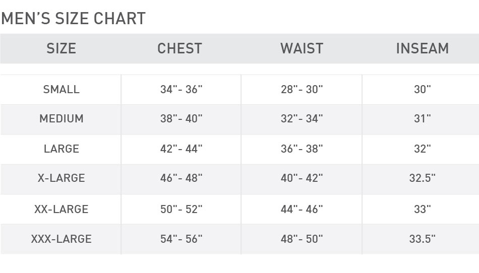 Size Chart — MY CAMPUS CLOSET