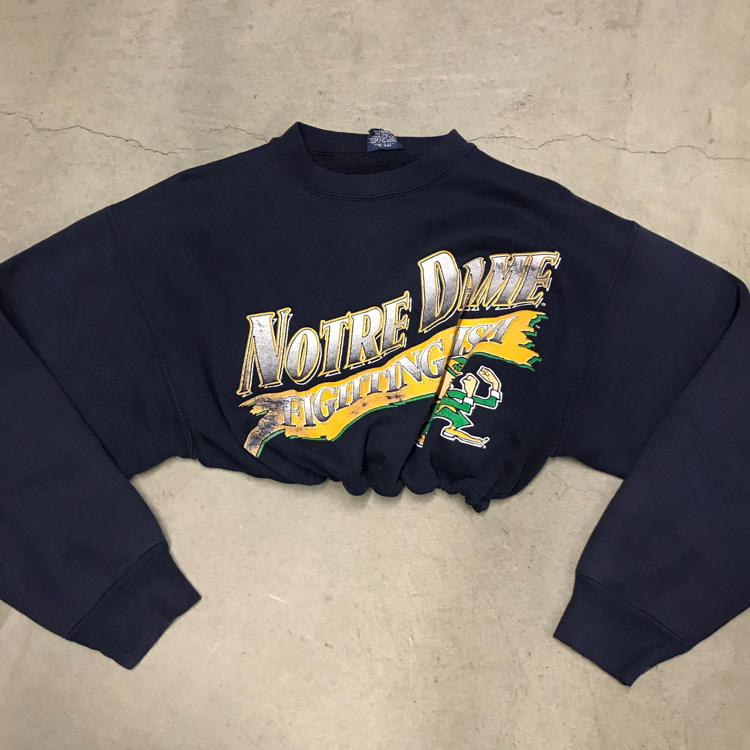 notre dame cropped sweatshirt