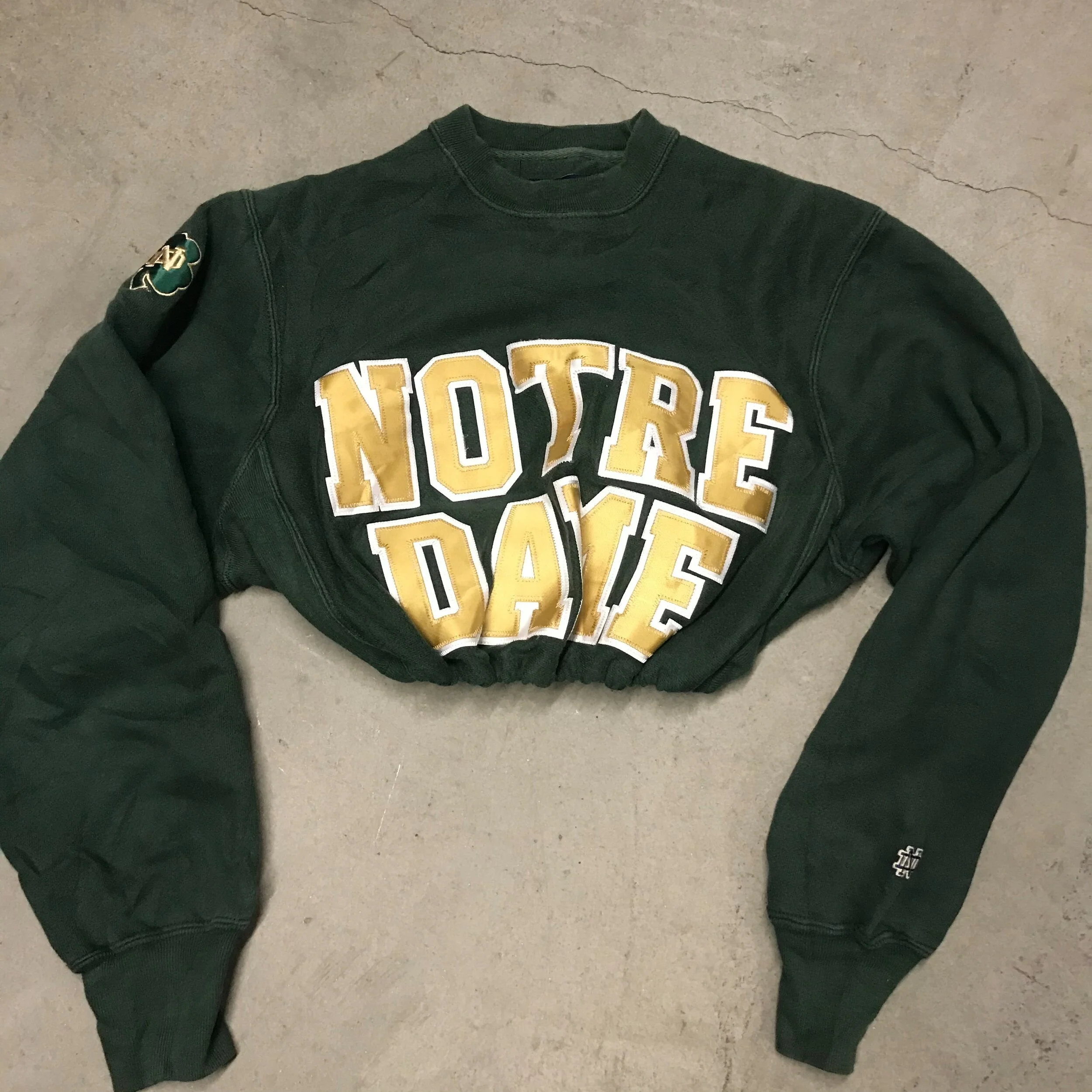 notre dame cropped sweatshirt
