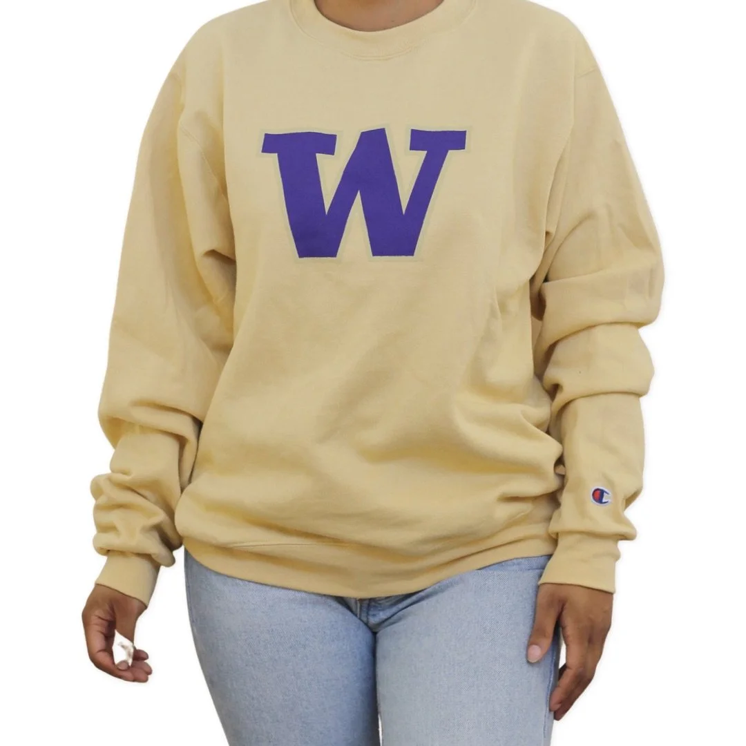 yellow university of washington sweatshirt