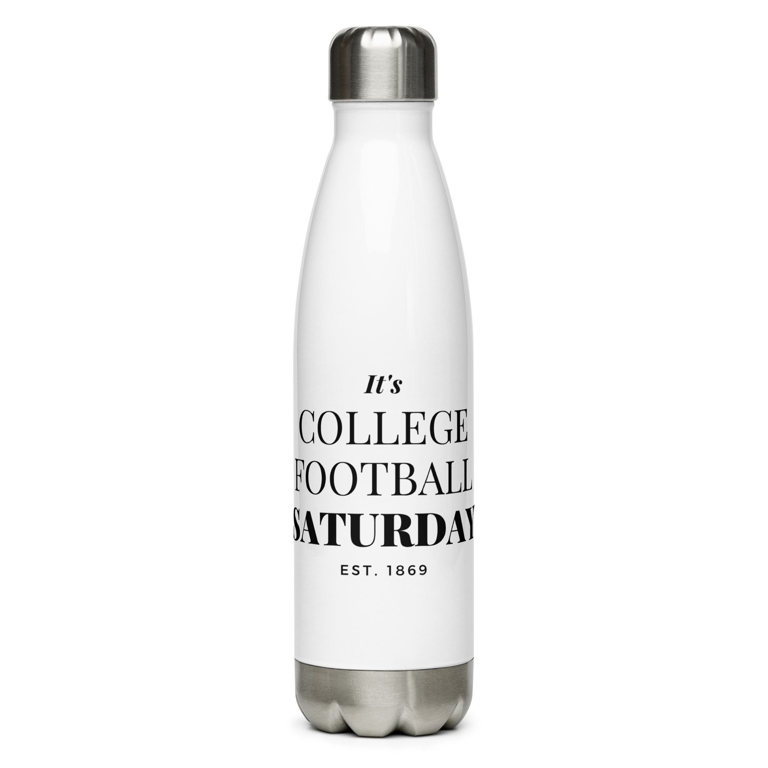Campus Colors NCAA Stainless Steel Water Bottle - Twist on cap - 24 oz -  Carry Clip - Keeps Your Drinks Hot or Cold for Hours