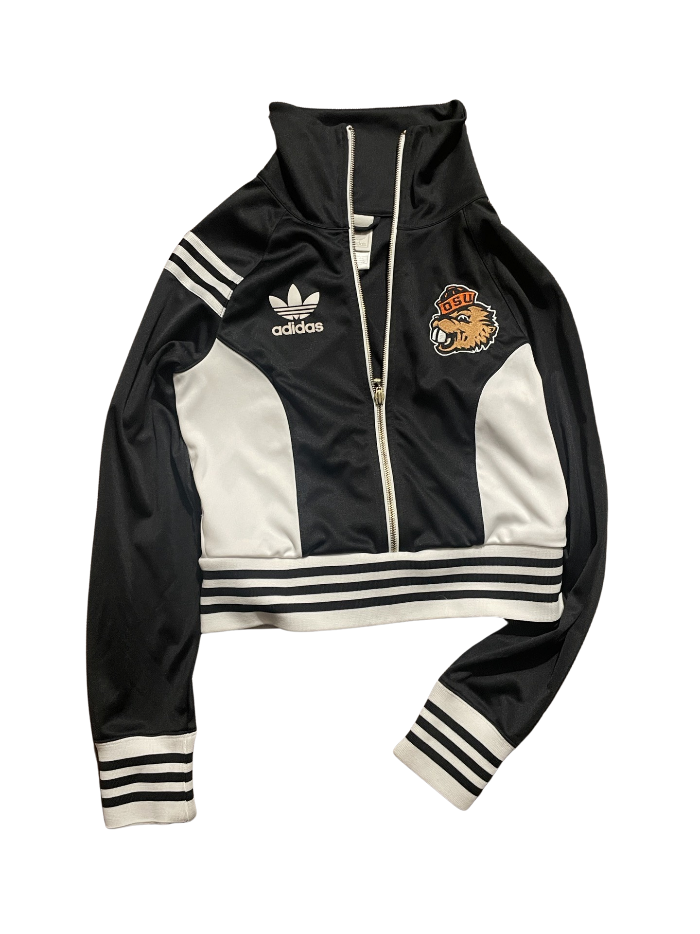 cropped adidas track jacket