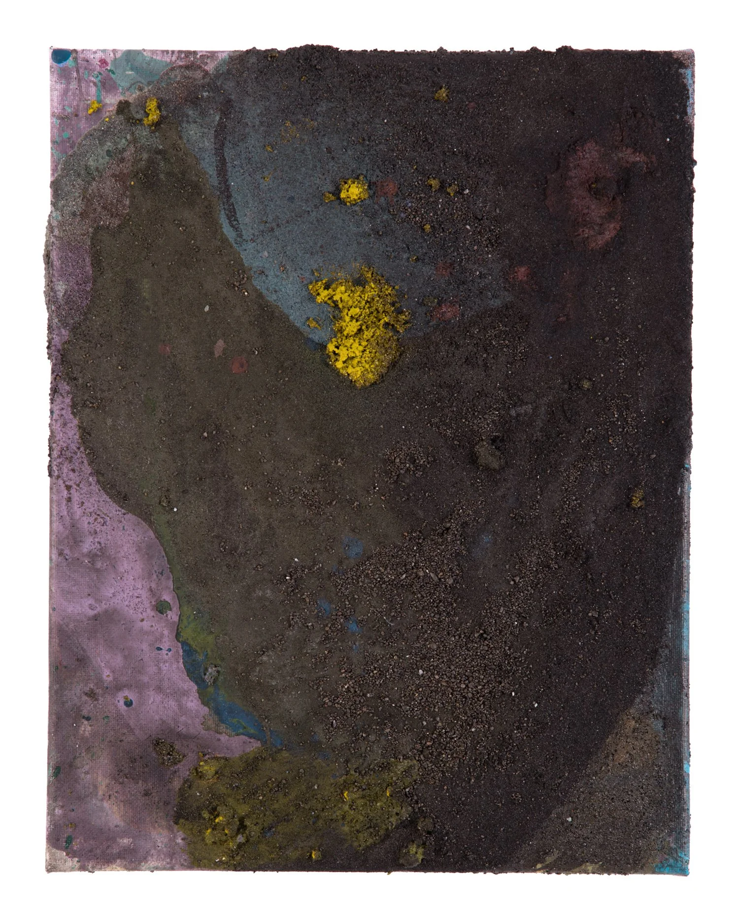 Benthos 2022 acrylic, sand and charcoal on canvas 11 x 14”