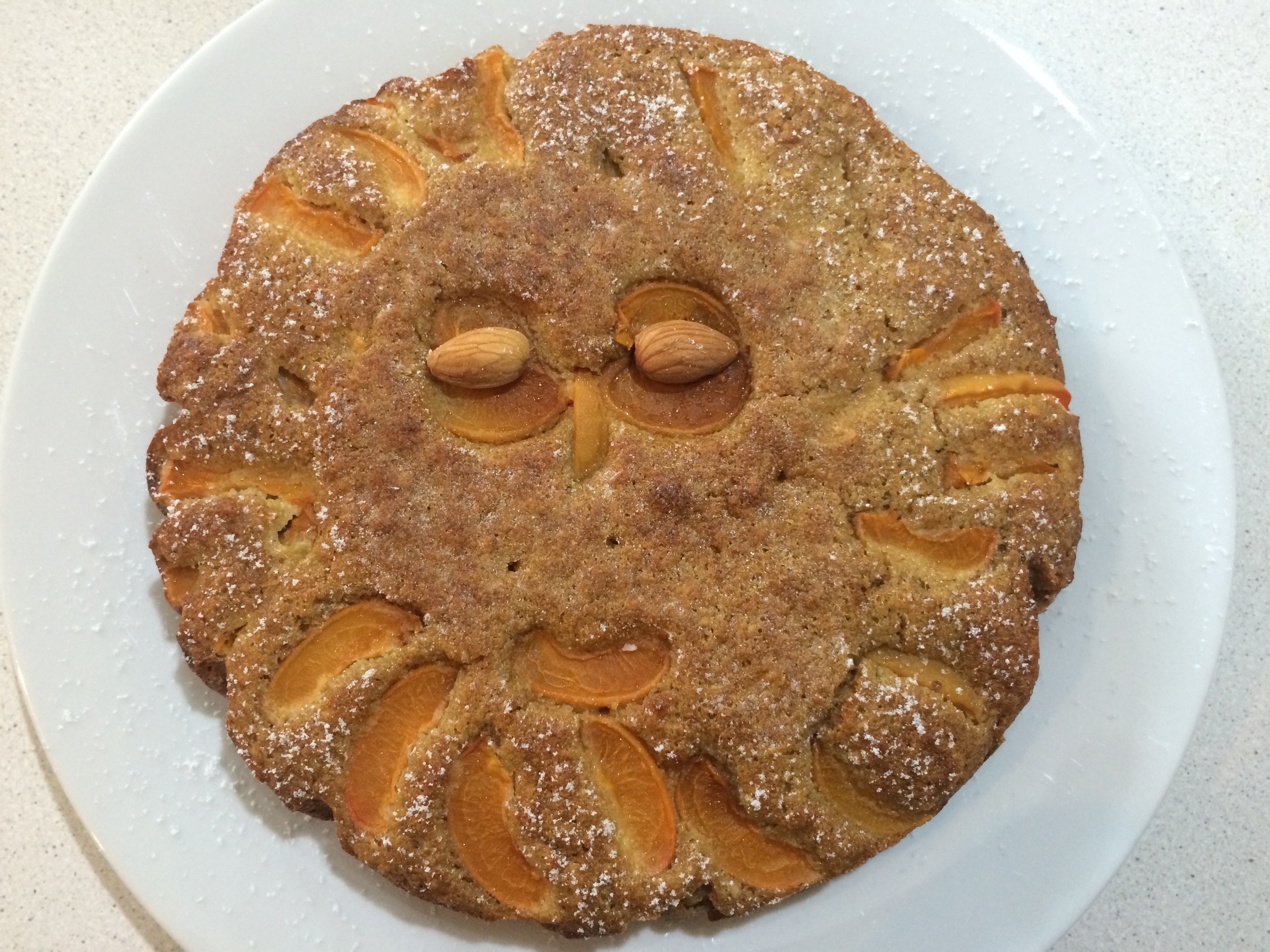 We put some almonds on for eyes and dusted it with a tiny bit of xylitol for decoration.