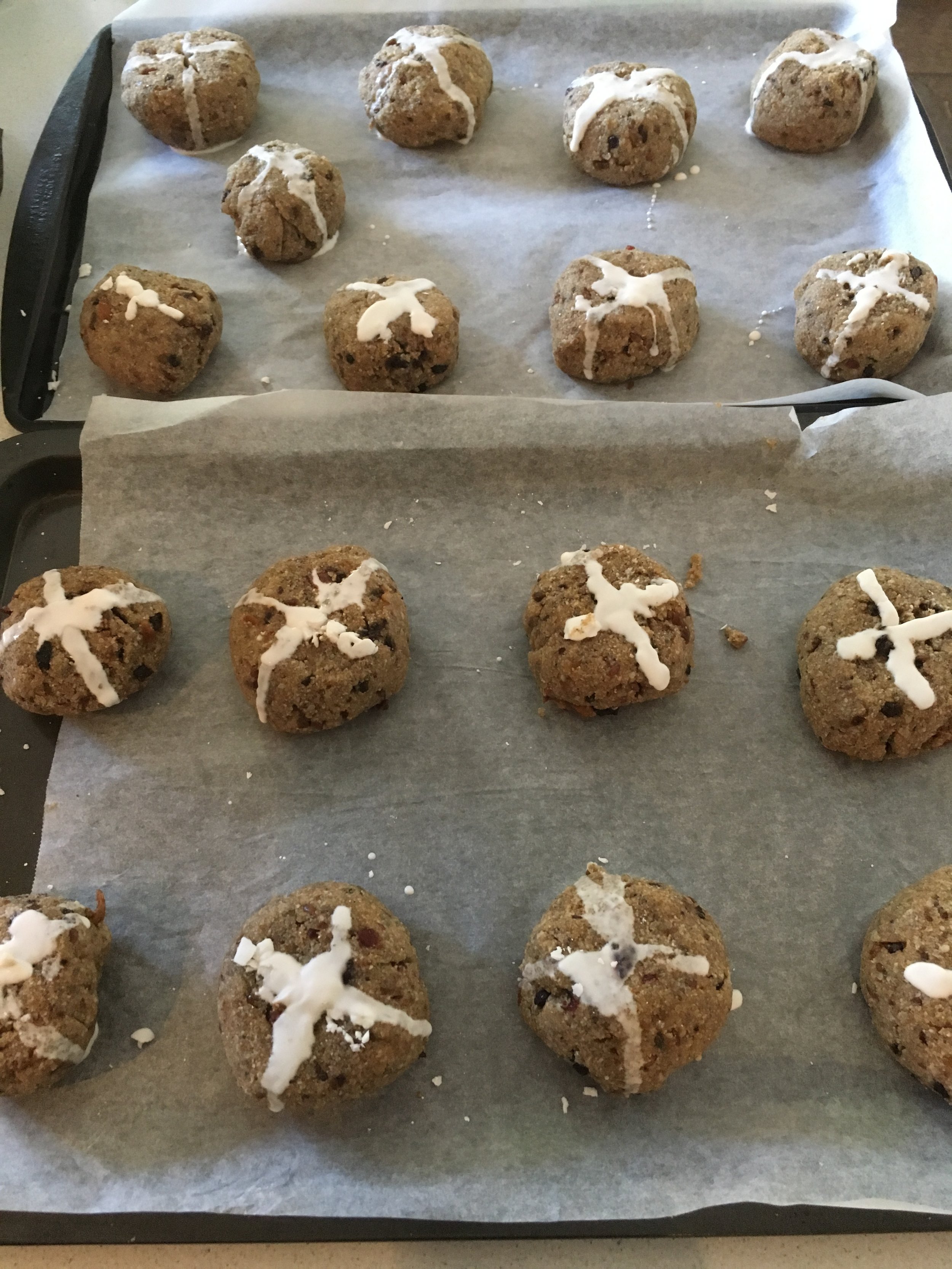 Dough with crosses