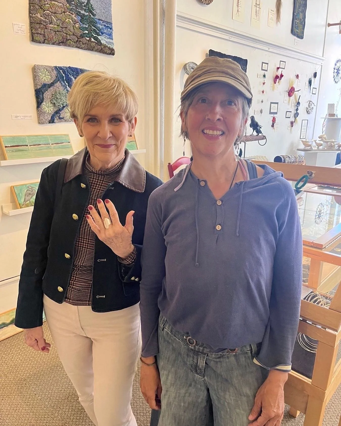 sweet coincidence meeting a customer when i walked into Markings Gallery in Bath Maine who was purchasing a cuff ring!  Thank you Ellen!&hellip;#handmade, #maineart, #recycledsilver,#markingsgallery, #maineartistsmonth, #madeinusa, #integrity