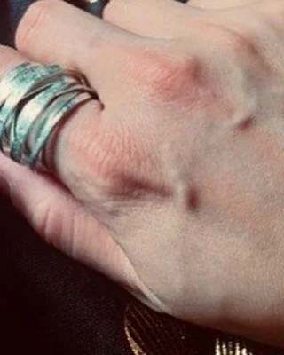 ANOTHER HAPPY CUSTOMER🤍SILVER WRAP RING&mdash;made with recycled metal, mostly outdoors on my anvil on a beautiful apple orchard in Maine!  and always made with care and guaranteed to be perfect in every way or i&rsquo;ll make it again or refund you