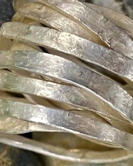 the HAMMERED WRAP RING&hellip; since 2000, made with the same integrity and heart&mdash;yet has morphed and changed.  always made with attention to detail, always timeless.  now blissfully made outdoors on an anvil on the Earth&hellip; alway made to 