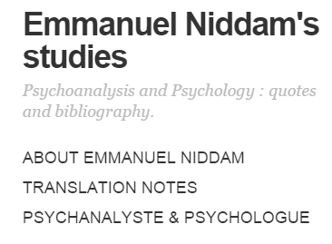 Emmanuel Niddam - Psychanalyse et Psychologie