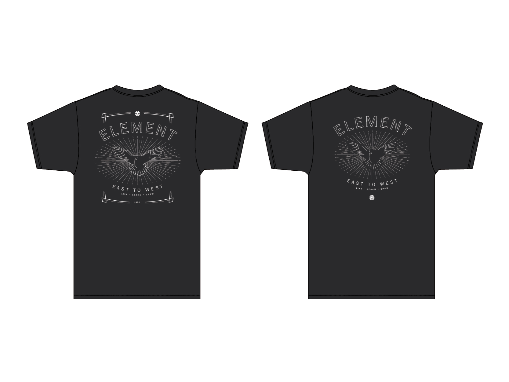 Comps for Element Eden t-shirt graphics
